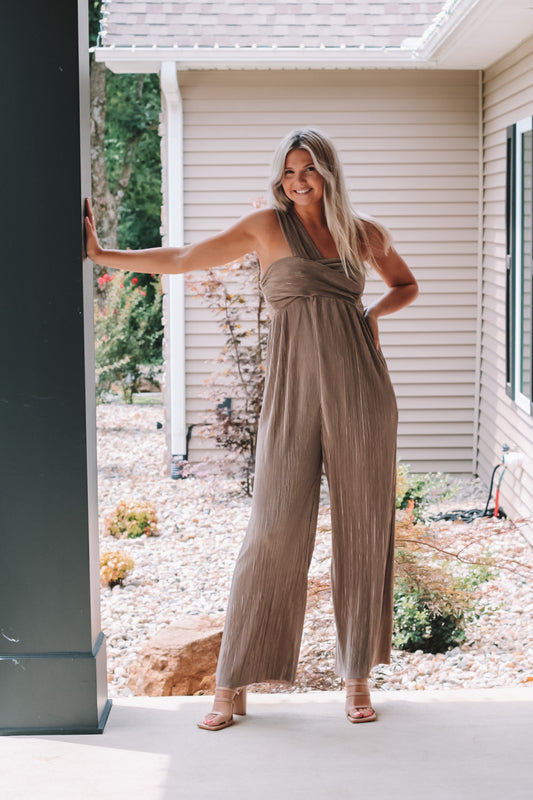 Made For You Metallic Jumpsuit
